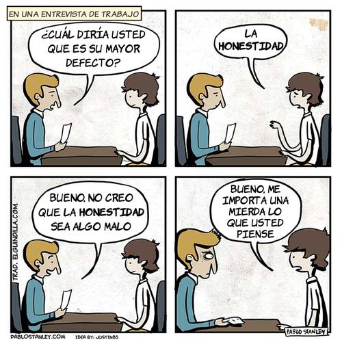 entrevista trabajo honestidad